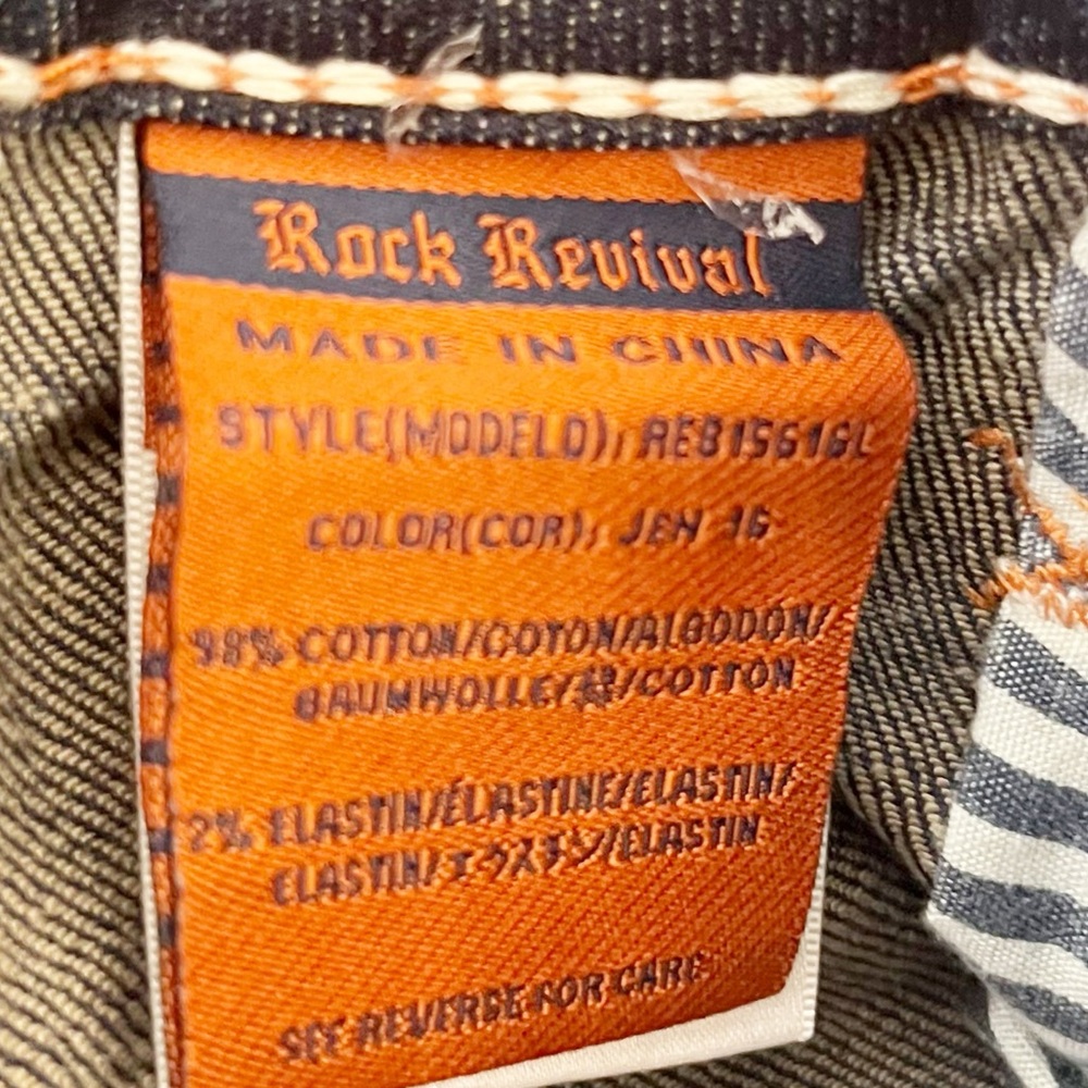 Rock Revival Jen Bootcut Jeans Embellished Size 31 - Picture 8 of 9